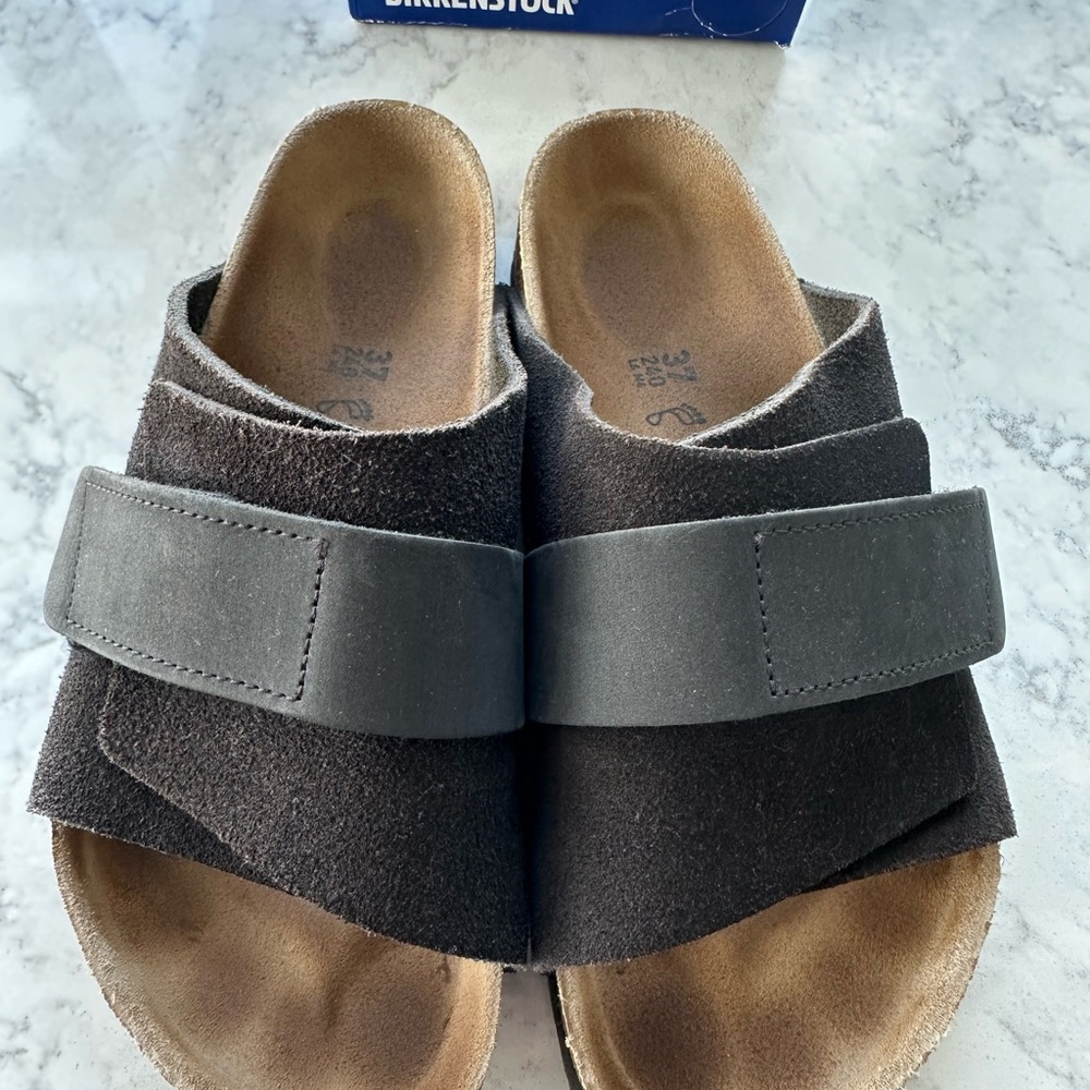 Birkenstock Kyoto Black Suede Sandals